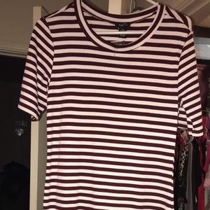 Dress Burgundy and white
